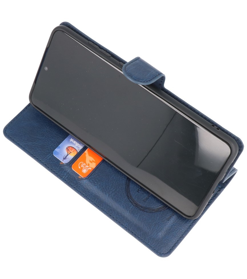 Estuche billetera de lujo para Samsung Galaxy S20 Plus Azul marino