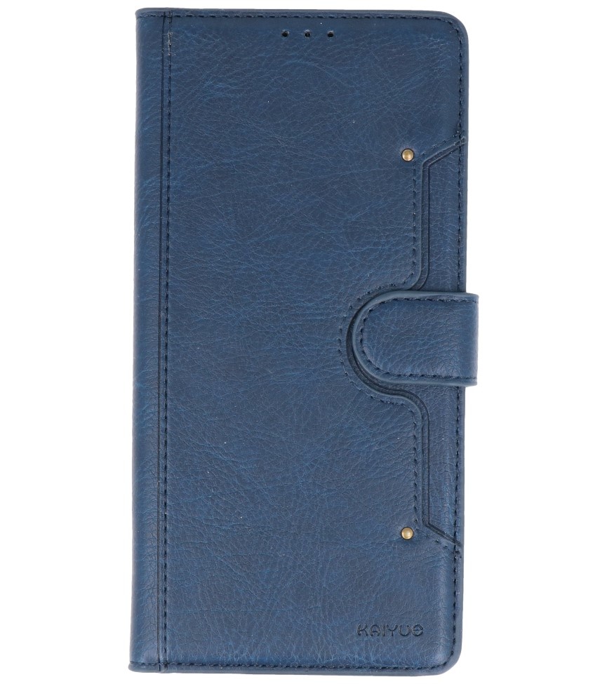 Estuche billetera de lujo para Samsung Galaxy S20 Plus Azul marino