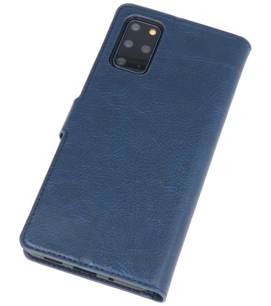 Estuche billetera de lujo para Samsung Galaxy S20 Plus Azul marino