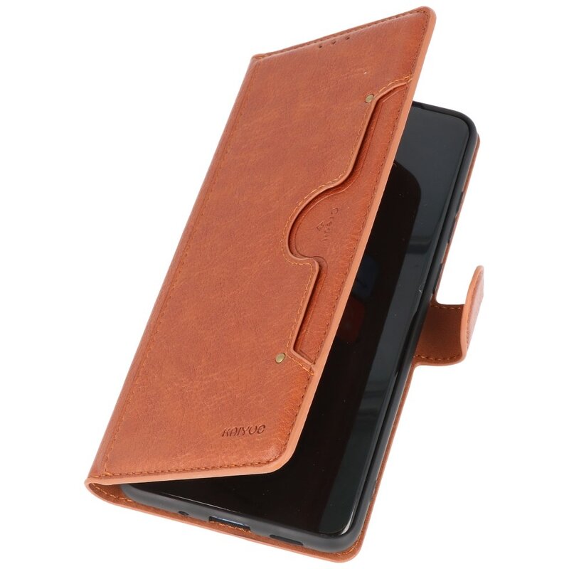 Estuche billetera de lujo para Samsung Galaxy S20 Plus Marrón