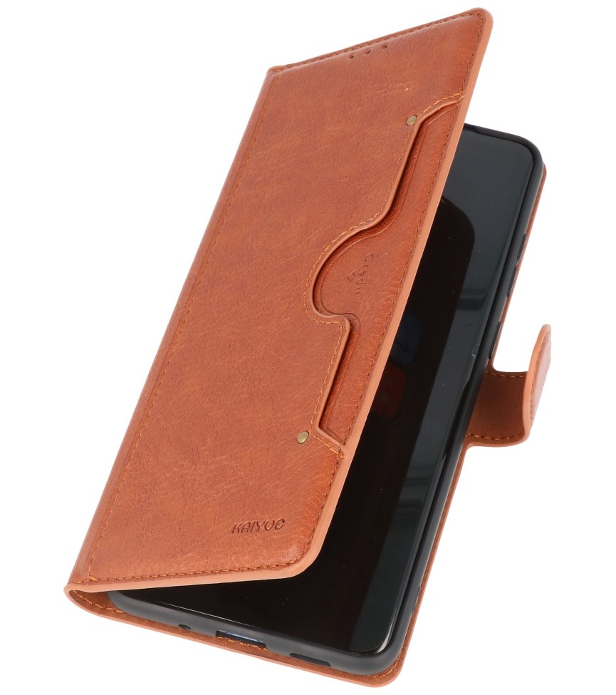 Luxury Wallet Case for Samsung Galaxy S20 Plus Brown