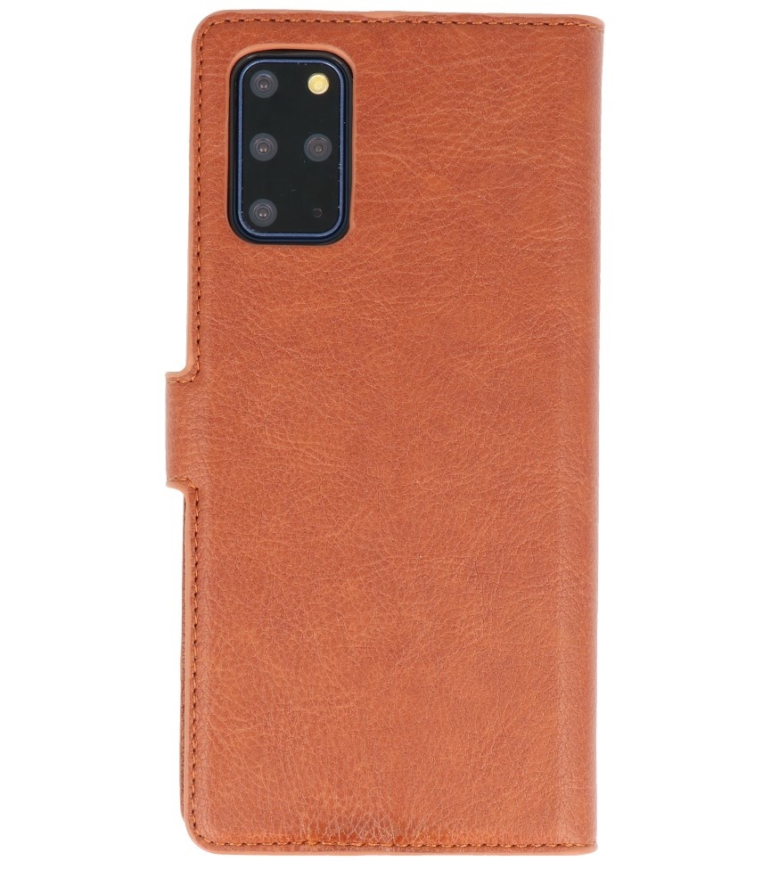 Estuche billetera de lujo para Samsung Galaxy S20 Plus Marrón