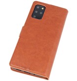 Estuche billetera de lujo para Samsung Galaxy S20 Plus Marrón