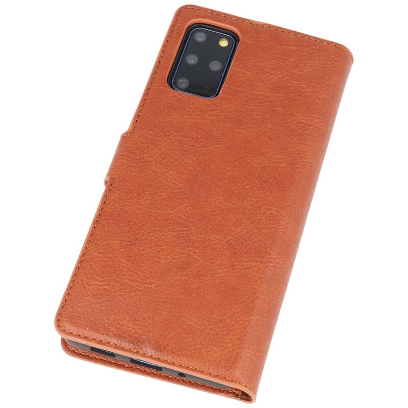 Estuche billetera de lujo para Samsung Galaxy S20 Plus Marrón