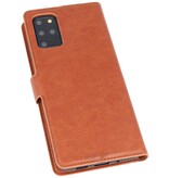 Estuche billetera de lujo para Samsung Galaxy S20 Plus Marrón