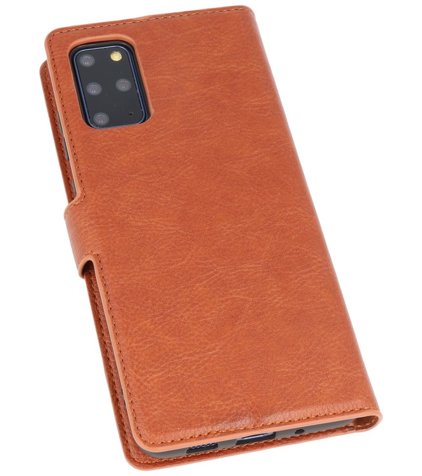 Luxury Wallet Case for Samsung Galaxy S20 Plus Brown