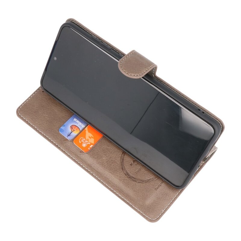 Luxus Brieftasche Hülle für Samsung Galaxy S20 Plus Grau