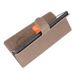 Luxus Brieftasche Hülle für Samsung Galaxy S20 Plus Grau