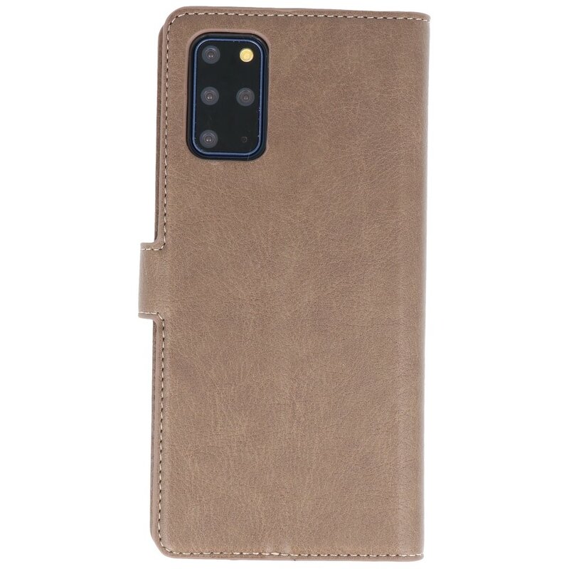 Luxus Brieftasche Hülle für Samsung Galaxy S20 Plus Grau
