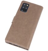 Luxus Brieftasche Hülle für Samsung Galaxy S20 Plus Grau