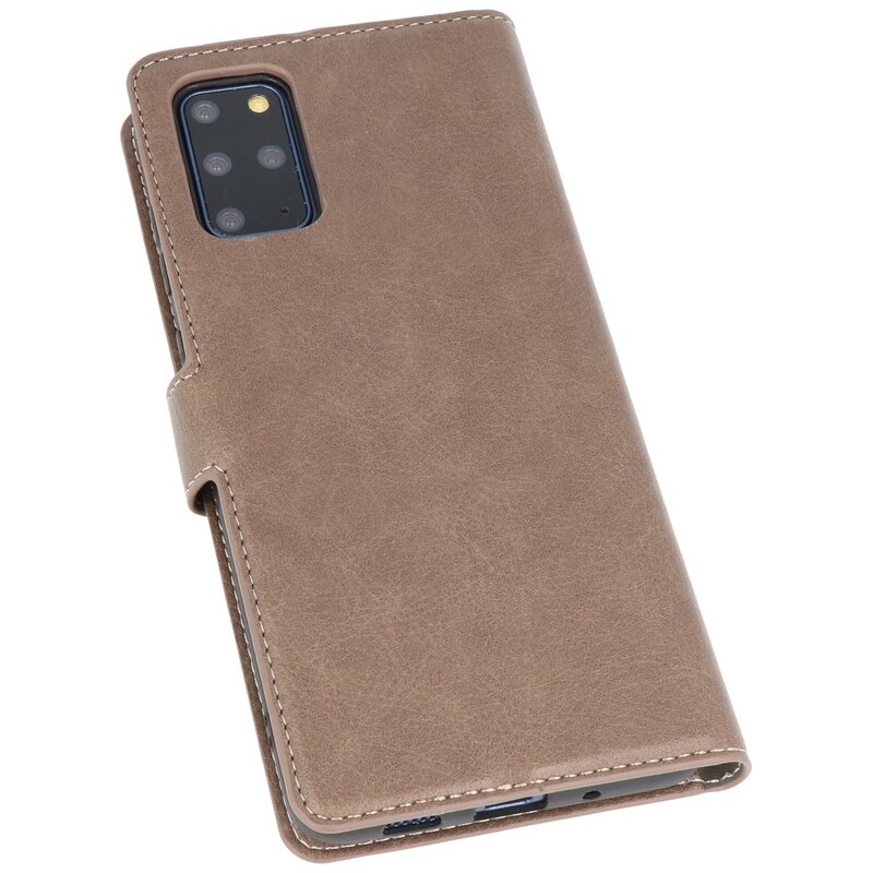 Luxus Brieftasche Hülle für Samsung Galaxy S20 Plus Grau