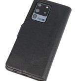 Luxe Portemonnee Hoesje voor Samsung Galaxy S20 Ultra Zwart