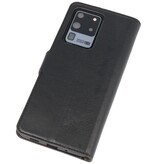 Luxus Brieftasche Hülle für Samsung Galaxy S20 Ultra Black