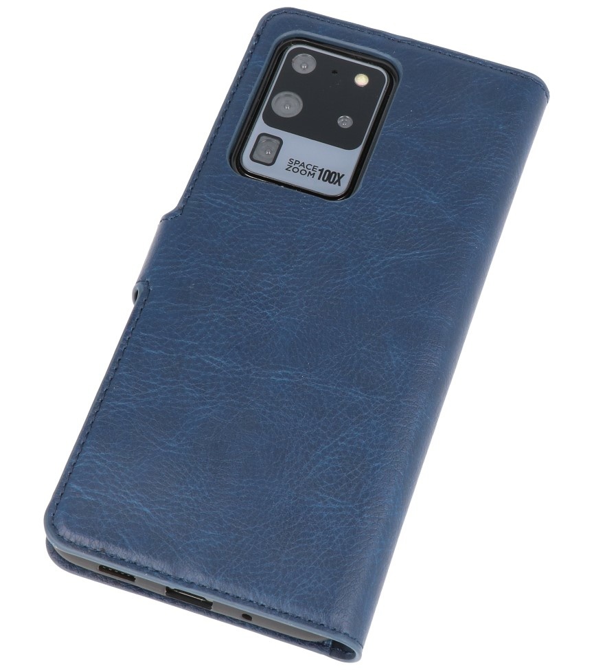 Étui portefeuille de luxe pour Samsung Galaxy S20 Ultra Navy