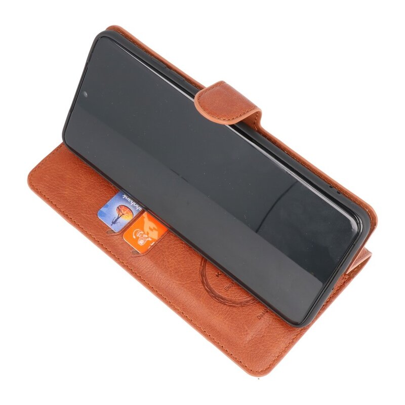 Custodia a portafoglio di lusso per Samsung Galaxy S20 Ultra marrone