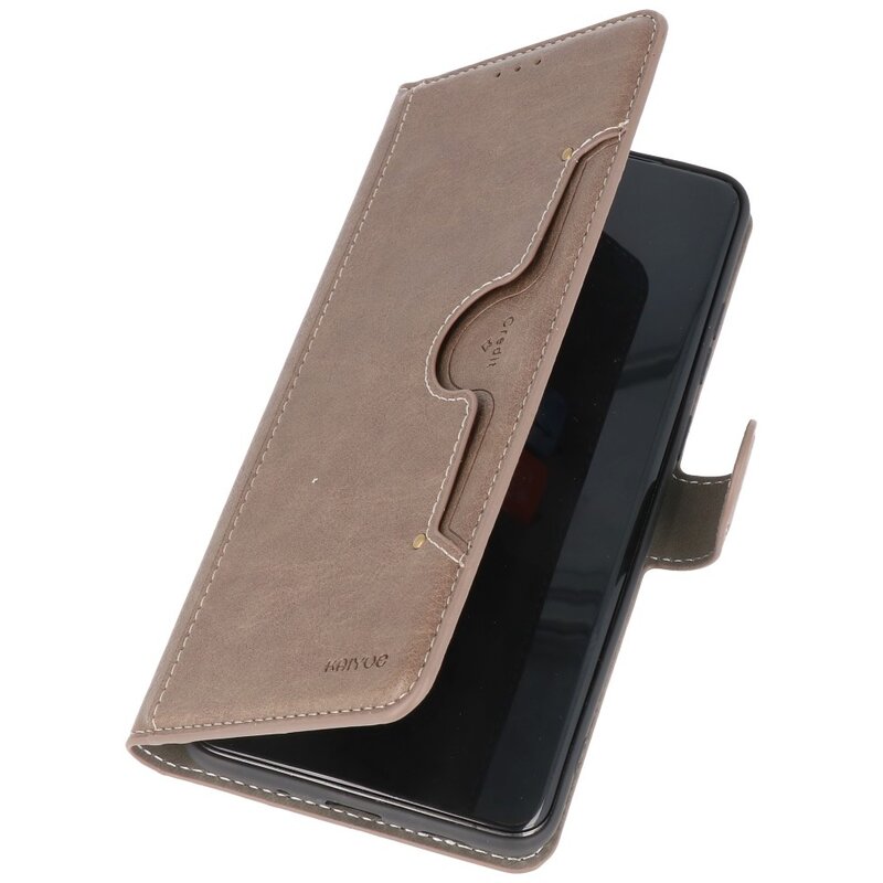 Estuche billetera de lujo para Samsung Galaxy S20 Ultra gris