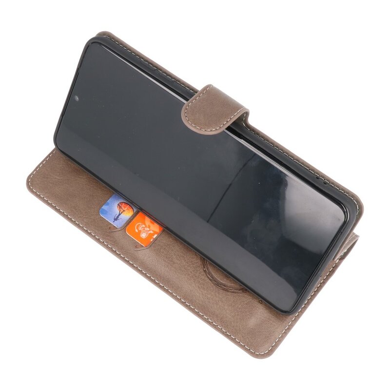 Custodia a portafoglio di lusso per Samsung Galaxy S20 Ultra grigia