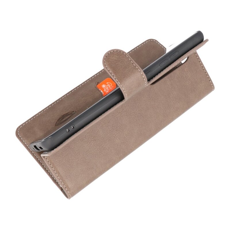 Estuche billetera de lujo para Samsung Galaxy S20 Ultra gris