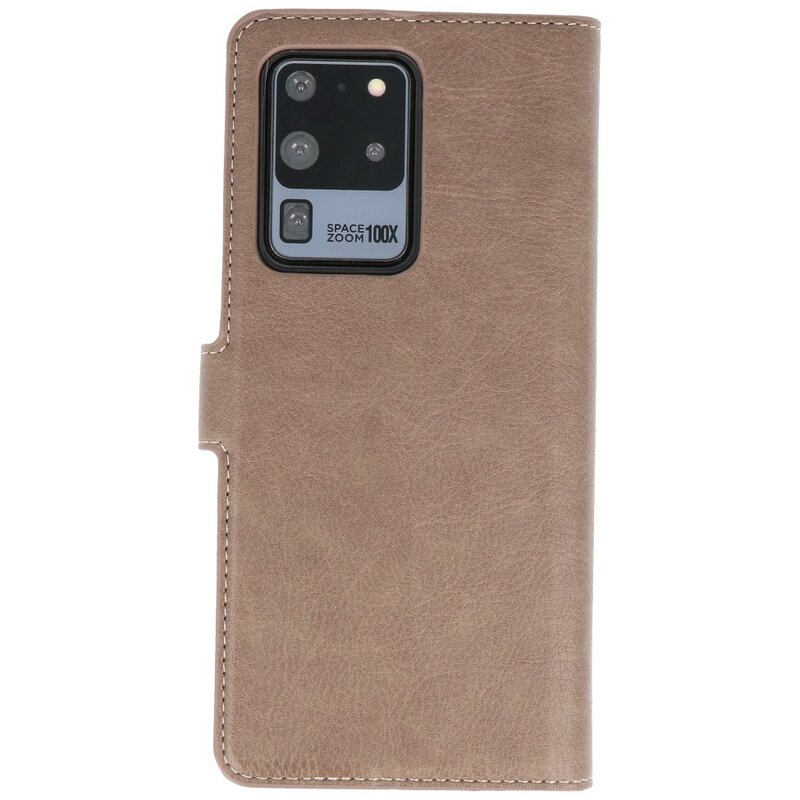 Estuche billetera de lujo para Samsung Galaxy S20 Ultra gris
