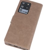 Etui Portefeuille de Luxe pour Samsung Galaxy S20 Ultra Gris