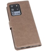 Estuche billetera de lujo para Samsung Galaxy S20 Ultra gris