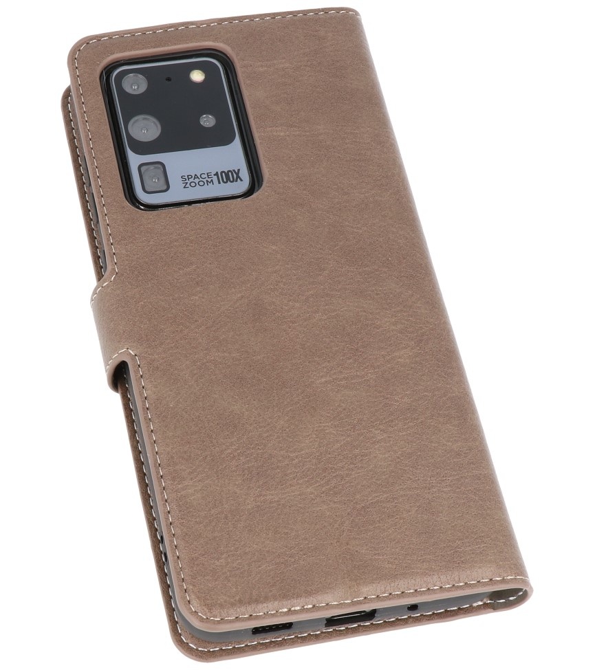 Luxury Wallet Case for Samsung Galaxy S20 Ultra Gray