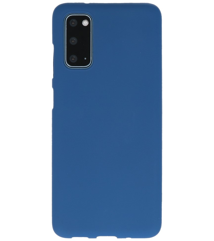 Farve TPU taske til Samsung Galaxy S20 Navy