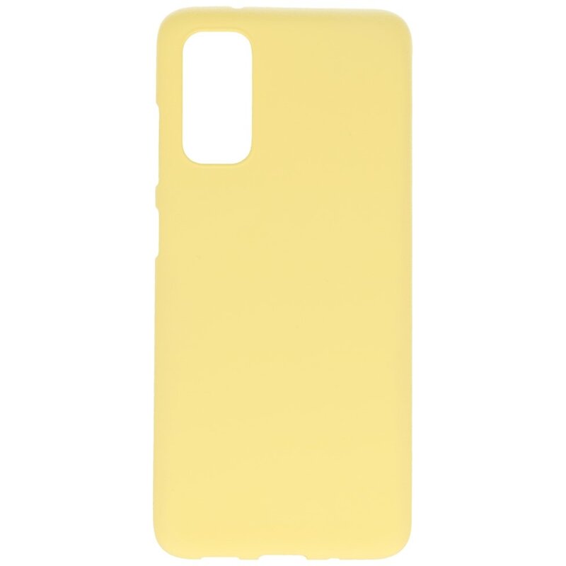 Farve TPU taske til Samsung Galaxy S20 Gul