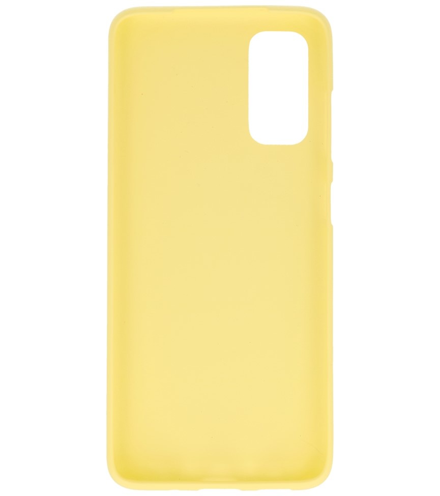 Farve TPU taske til Samsung Galaxy S20 Gul