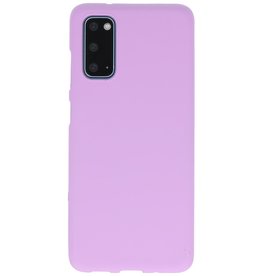 Farve TPU taske til Samsung Galaxy S20 Purple