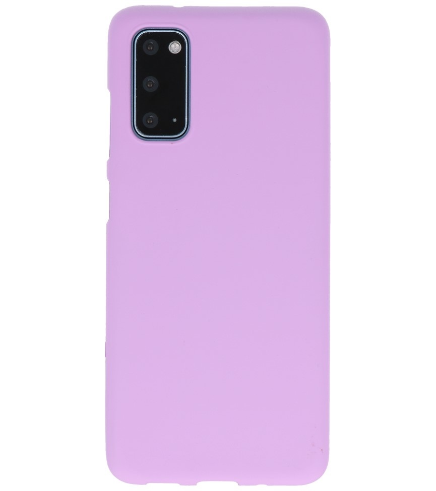 Farve TPU taske til Samsung Galaxy S20 Purple