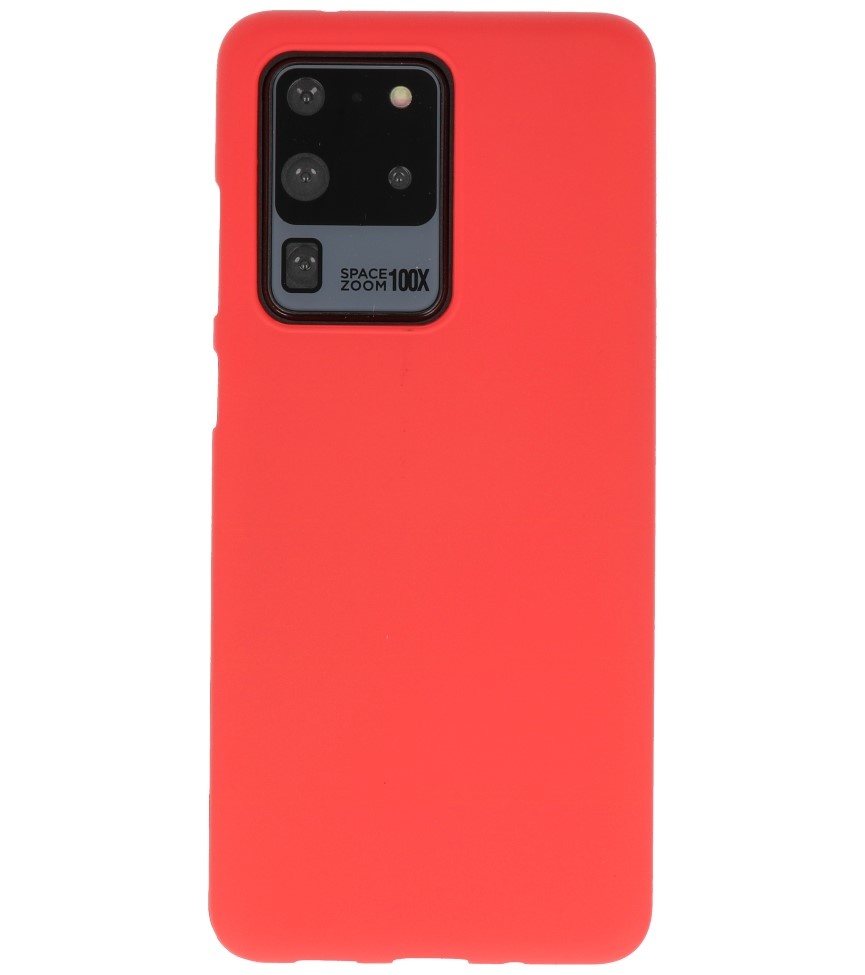 Color TPU Hoesje voor Samsung Galaxy S20 Ultra Rood