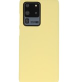Color TPU Case for Samsung Galaxy S20 Ultra Yellow