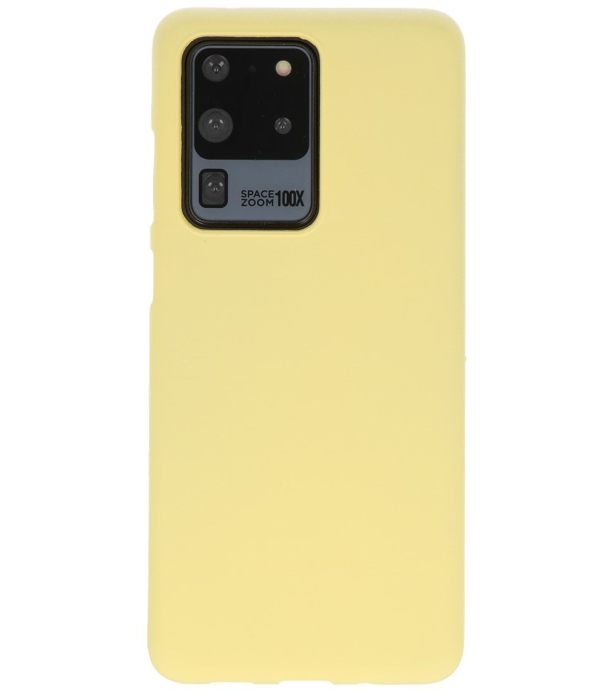 Coque TPU couleur pour Samsung Galaxy S20 Ultra Yellow