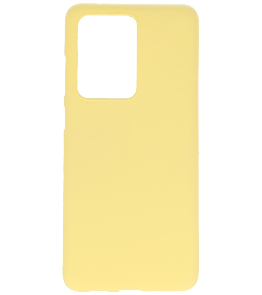 Coque TPU couleur pour Samsung Galaxy S20 Ultra Yellow