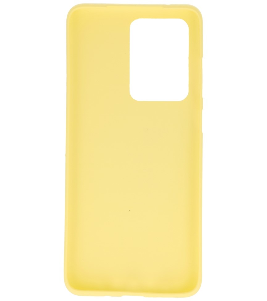 Farve TPU taske til Samsung Galaxy S20 Ultra Gul