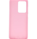 Farve TPU taske til Samsung Galaxy S20 Ultra Pink