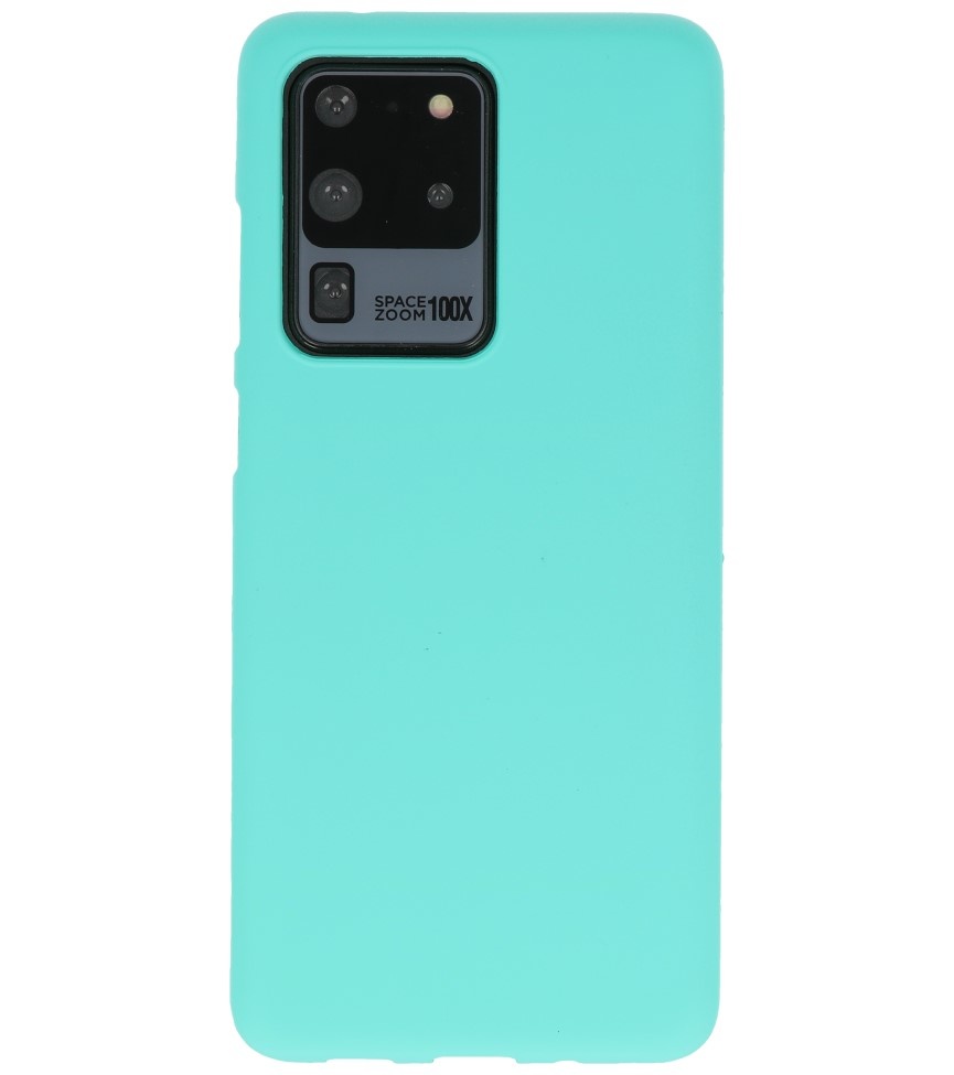 Farve TPU taske til Samsung Galaxy S20 Ultra Turquoise