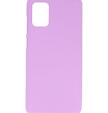 Farve TPU taske til Samsung Galaxy A71 Purple