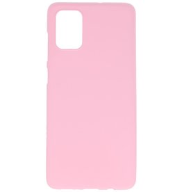 Farve TPU taske til Samsung Galaxy A71 Pink