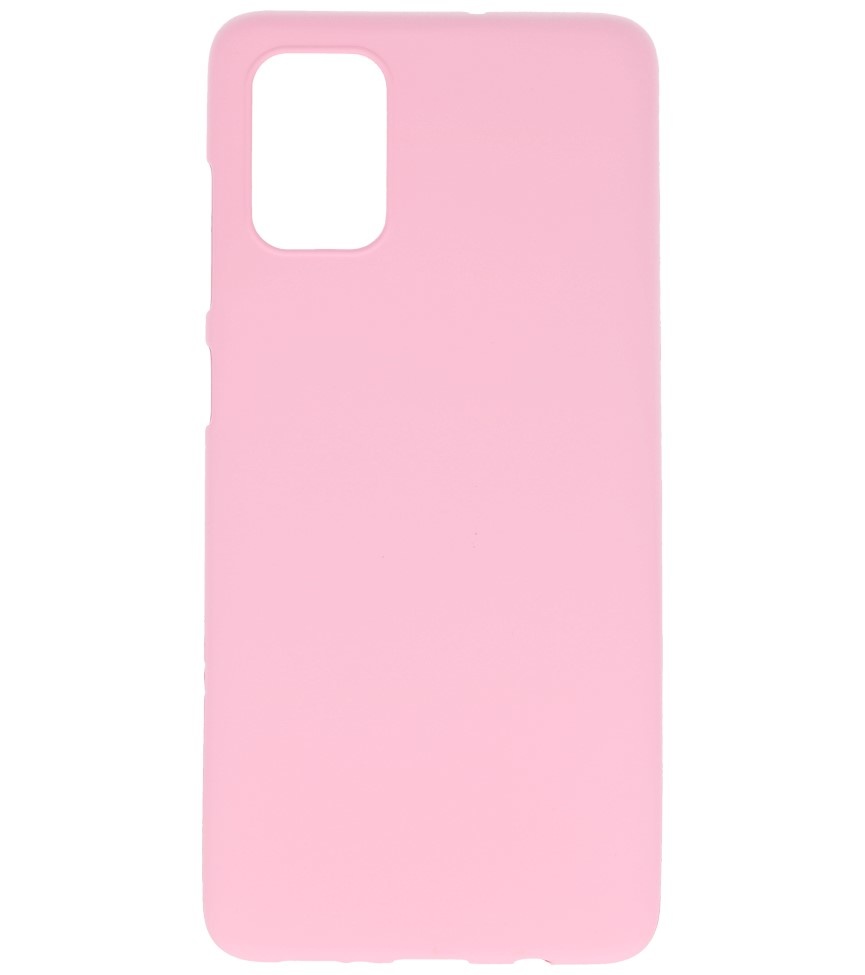 Farve TPU taske til Samsung Galaxy A71 Pink