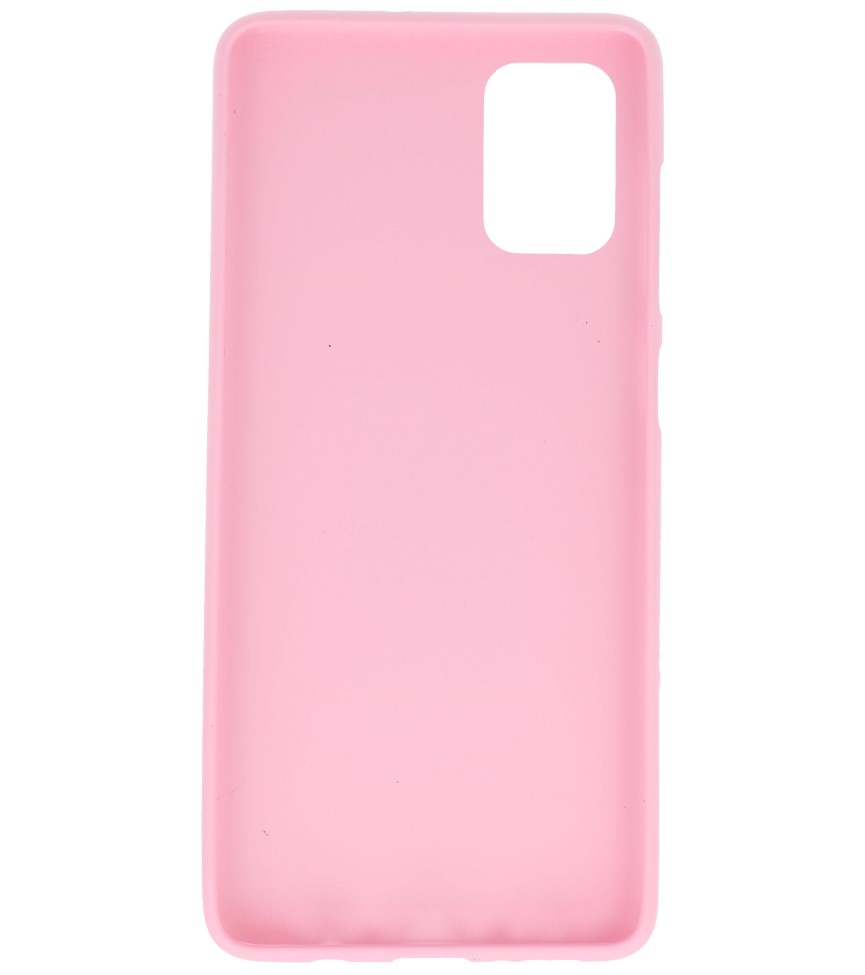 Farve TPU taske til Samsung Galaxy A71 Pink