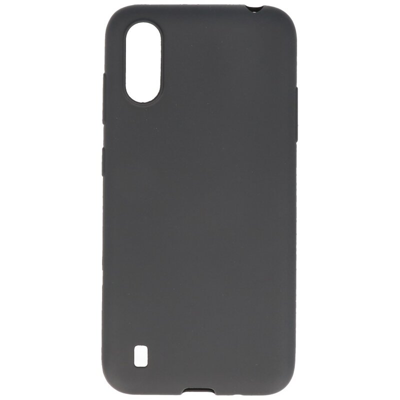 Coque TPU couleur pour Samsung Galaxy A01 Noir