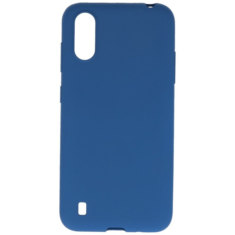 Farve TPU taske til Samsung Galaxy A01 Navy