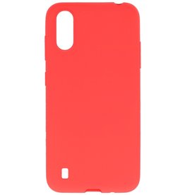 Color TPU Hoesje voor Samsung Galaxy A01 Rood