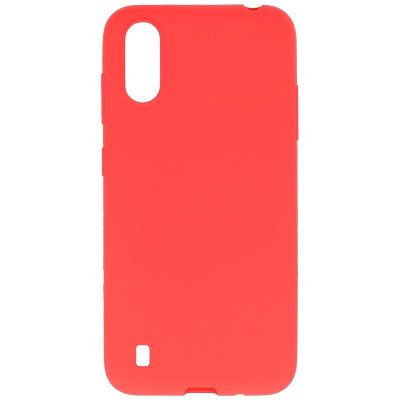 Farve TPU taske til Samsung Galaxy A01 rød