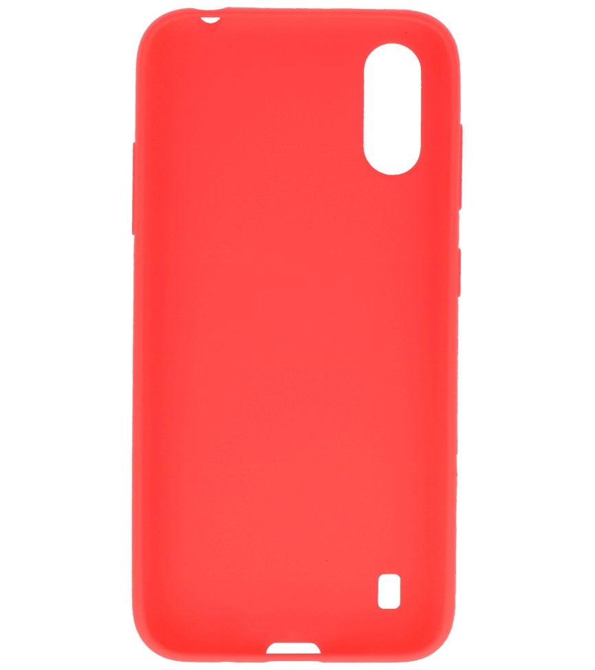 Color TPU Hoesje voor Samsung Galaxy A01 Rood