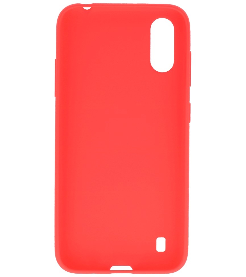 Farbige TPU-Hülle für Samsung Galaxy A01 Rot