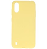Custodia in TPU a colori per Samsung Galaxy A01 gialla