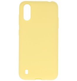 Custodia in TPU a colori per Samsung Galaxy A01 gialla